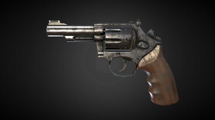 Smith & Wesson Revolver 3D Model
