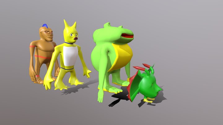 LGG Game Nutty Monters 3D Model