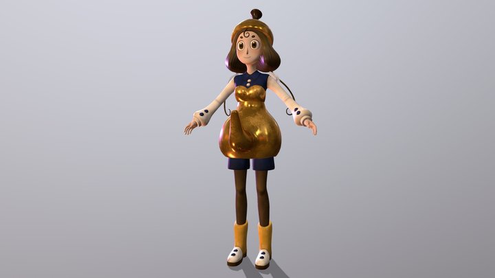 Teapot Girl 3D Model