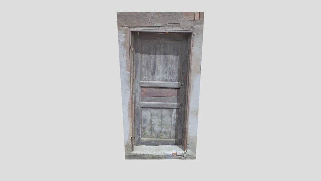 Old Scan Door Red Brick Wood