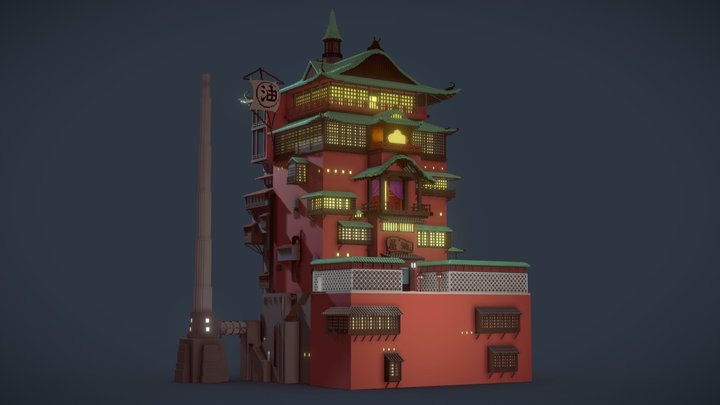 油屋 from spirited away 3D Model