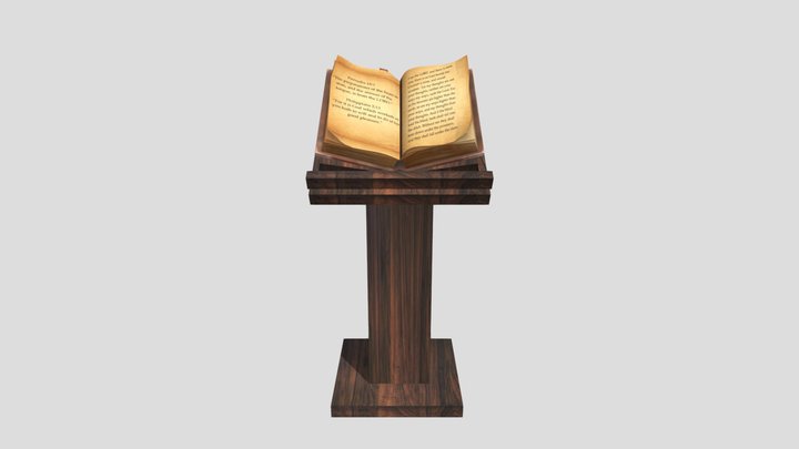 Bible on stand 3D Model
