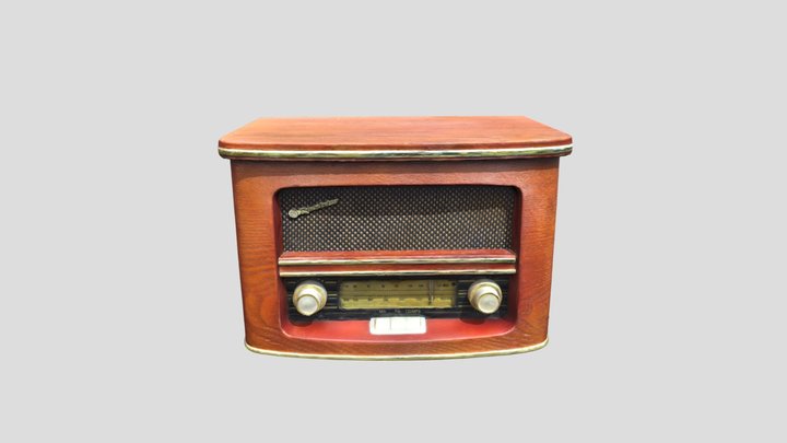 Wood Vintage Radio 3D Model