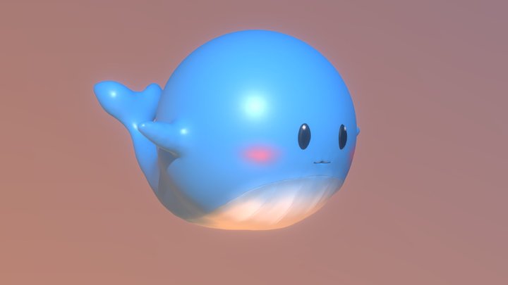 Cute whale 24may 3D Model