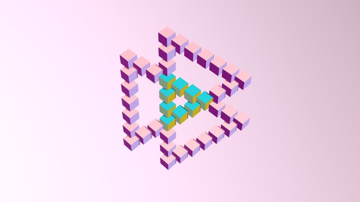 Possible Triangles from Cubes 3D Model