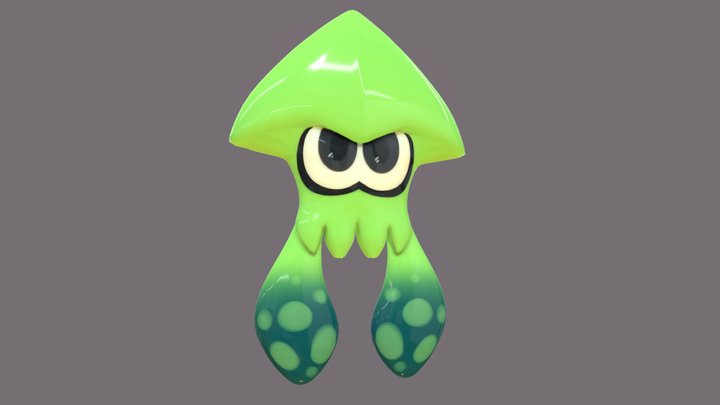 Splatoon Squid 3D Model