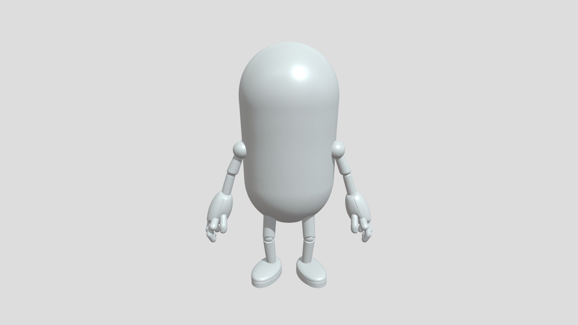 Simple robot-like character - 3D model by alhotaOFC [81bb936] - Sketchfab