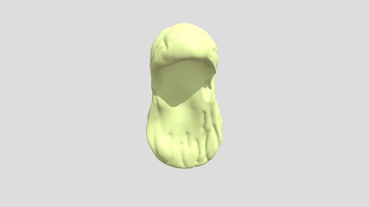 Long Blonde Hair 3D Model
