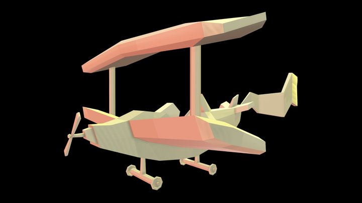 Avioneta Low Poly 3D Model