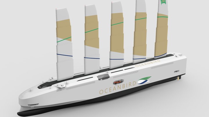 Oceanbird is a large wind-powered vessel 3D Model