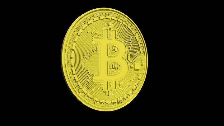 Bitcoin High Detail 3D Model