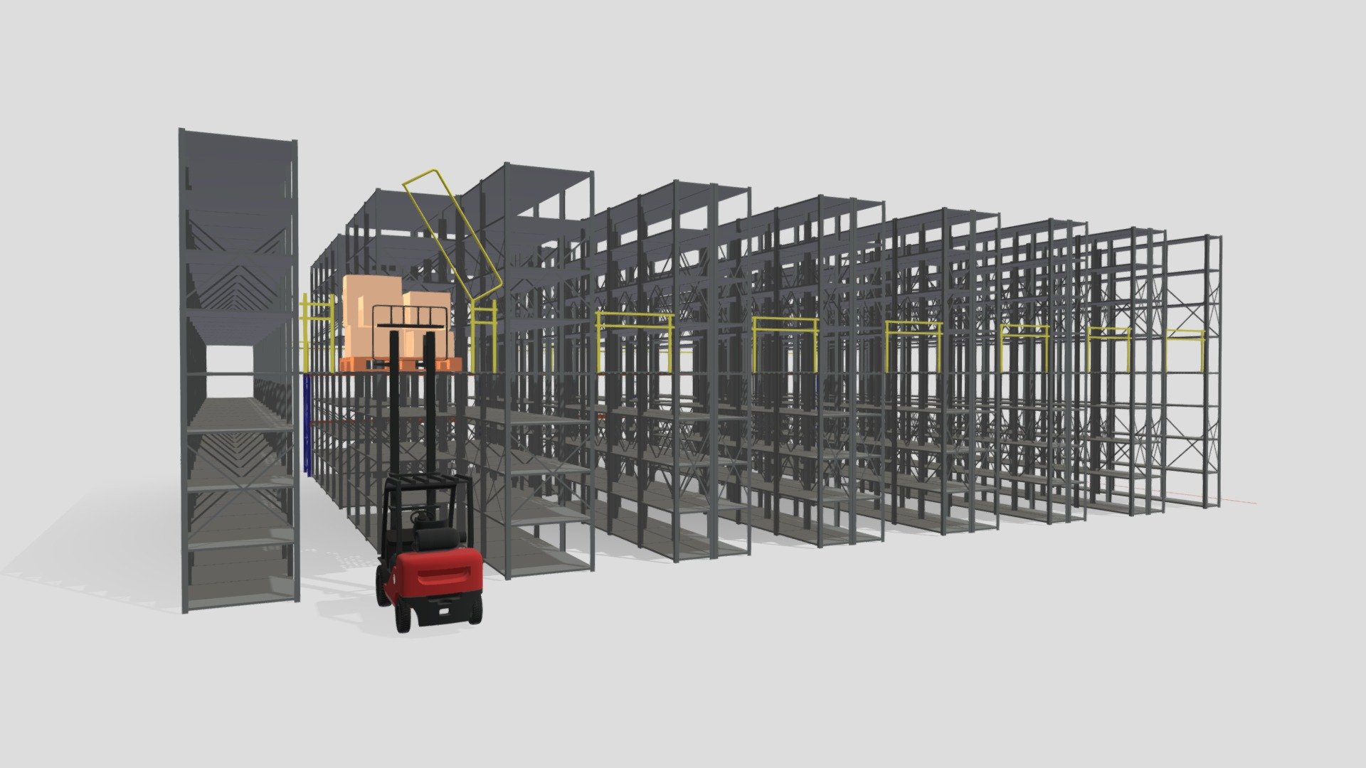 Metal Shelving Mezzanine - 3D model by warehouserack.com [81c08f8 ...