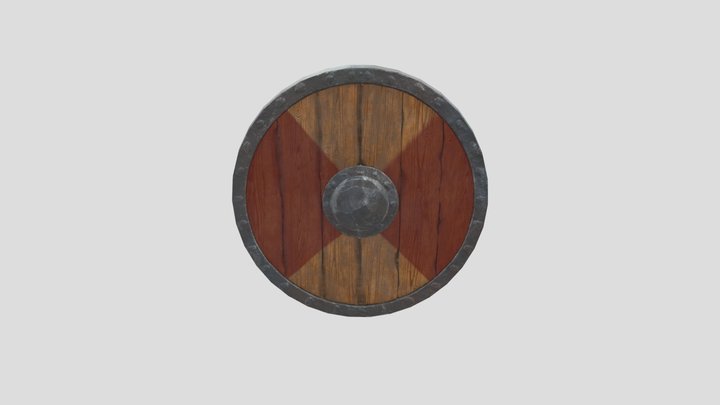 Viking Shield v.4 (Low-Poly) 3D Model