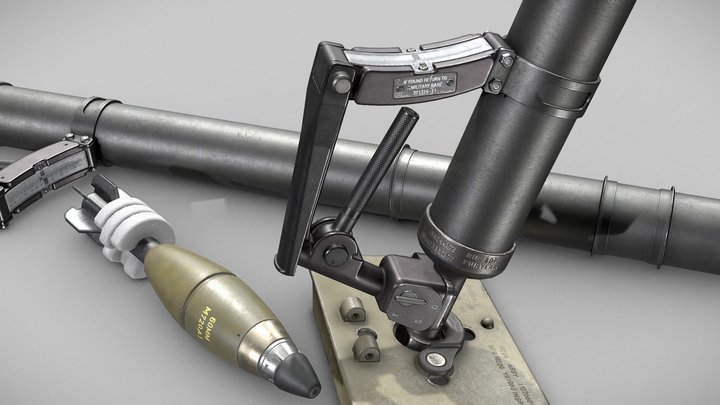 M224 Mortar 3D Model