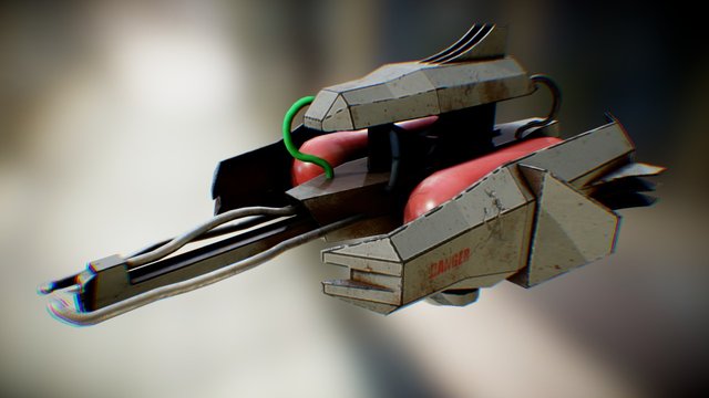 Turret Top Flamethrower 3D Model