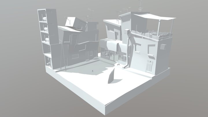 Strange town 3D Model