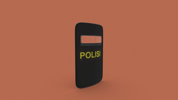 Indonesian Police Shield 3D Model