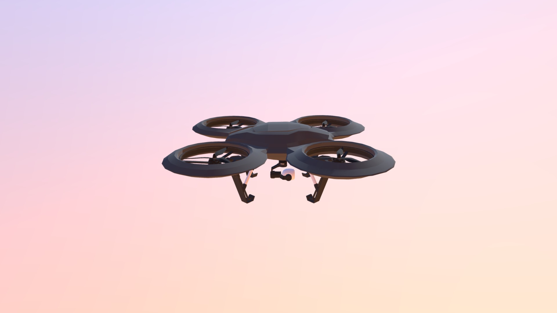 3D model Drone - This is a 3D model of the Drone. The 3D model is about a drone flying in the sky.