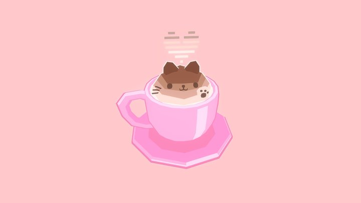 kitty latte ☕ 3D Model