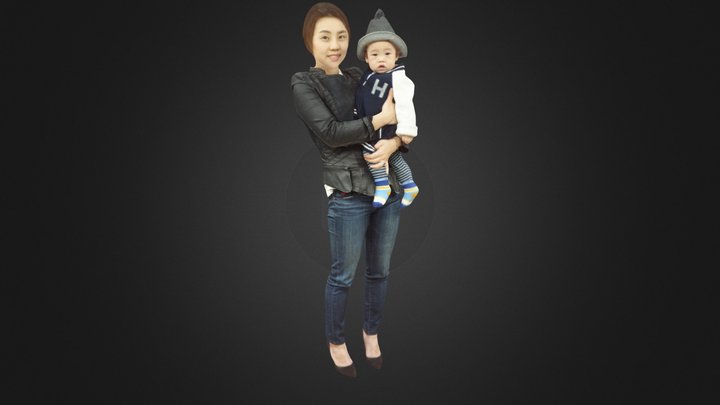 Mom and Baby 3D Model