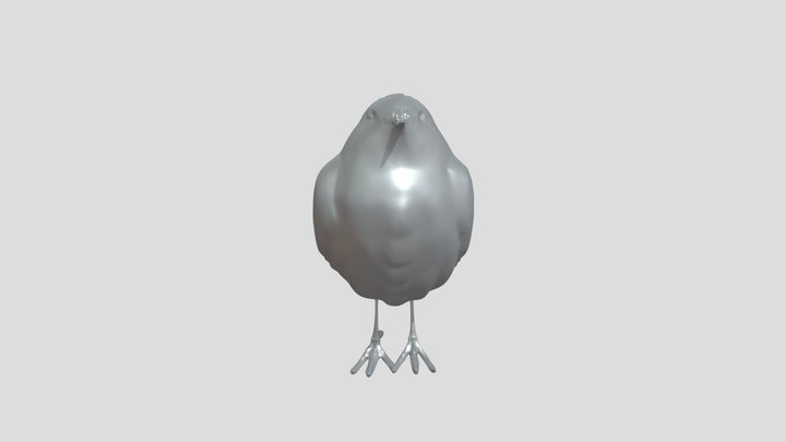 small blue and yellow bird 3D Model