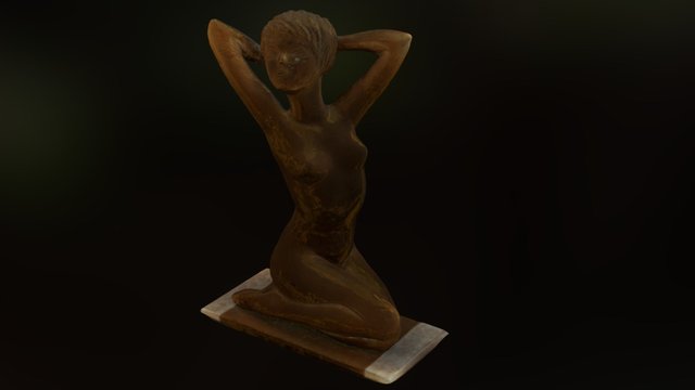 Gold Statue 3D Model