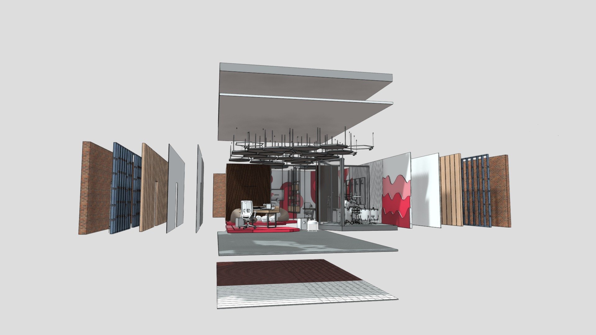 Estúdio Audiovisual Unipar - 3D model by Maiara Viapiana Woichinski ...