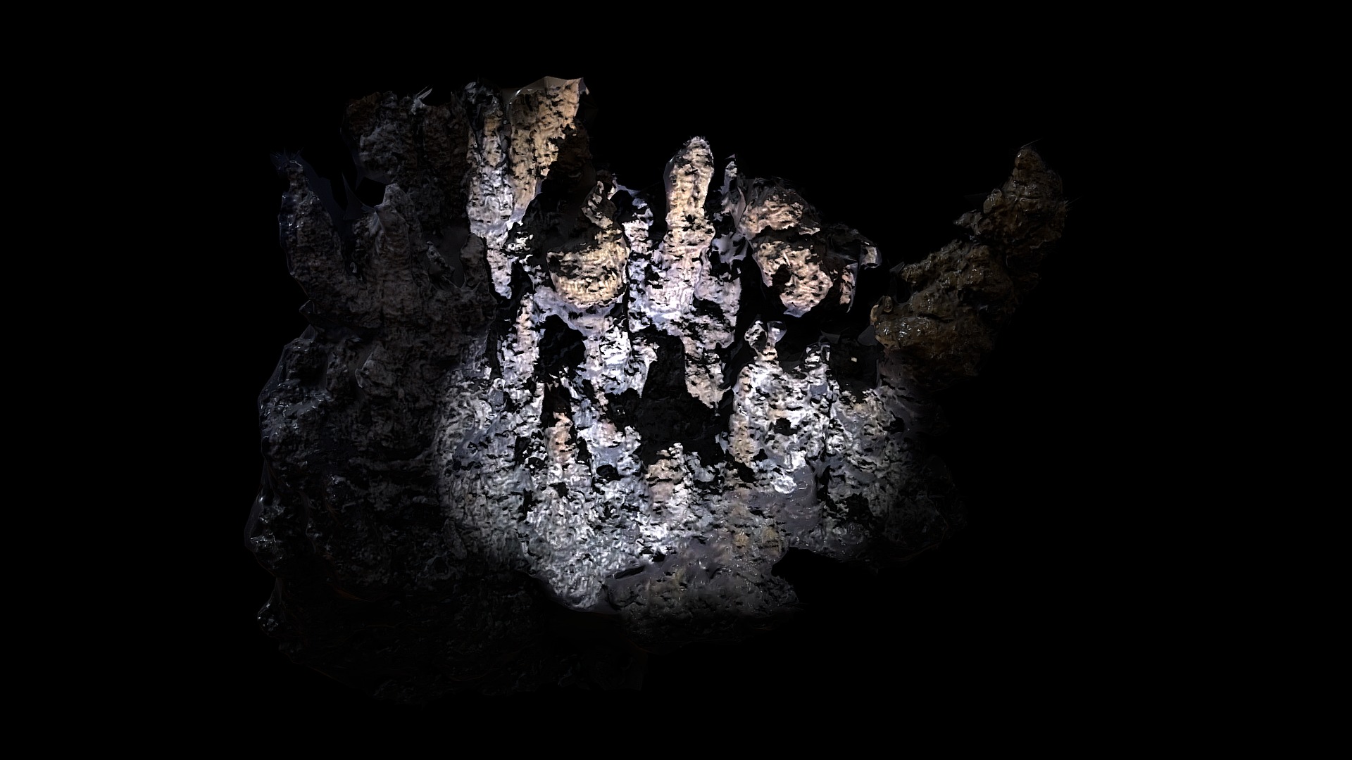 3D model Low Poly Deep Sea Hydrothermal Vent #6 - This is a 3D model of the Low Poly Deep Sea Hydrothermal Vent #6. The 3D model is about a close-up of a rock.