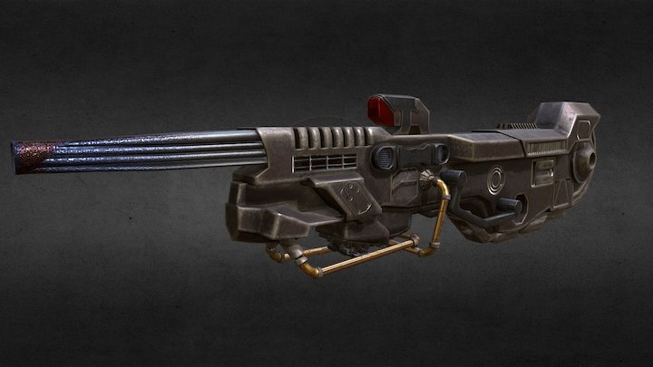 Sci fi big gun 3D Model