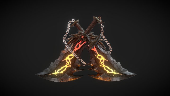 Blades of Chaos - God of War 3D Model