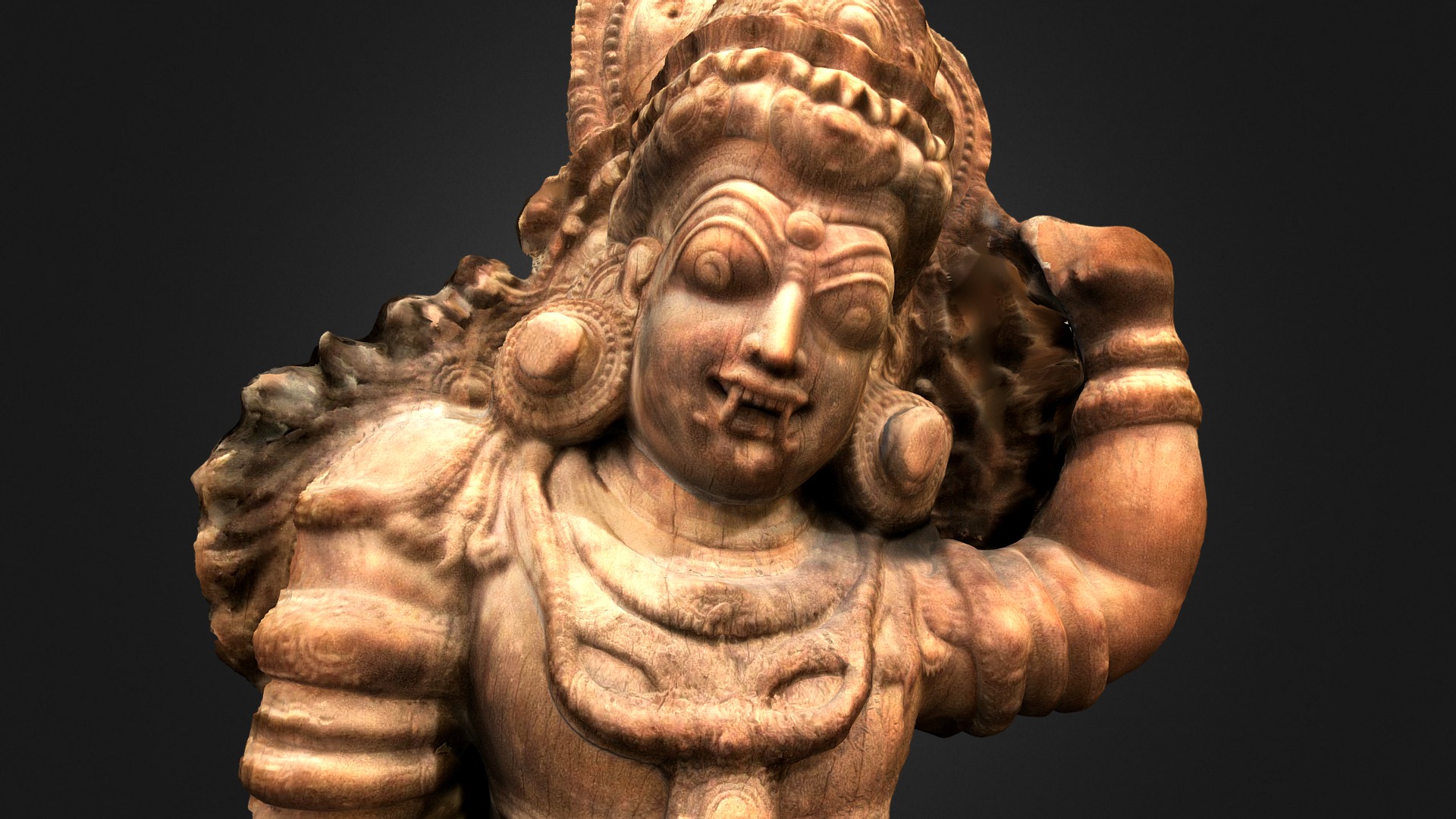 3D model Hindu Sculpture - This is a 3D model of the Hindu Sculpture. The 3D model is about a statue of a man.