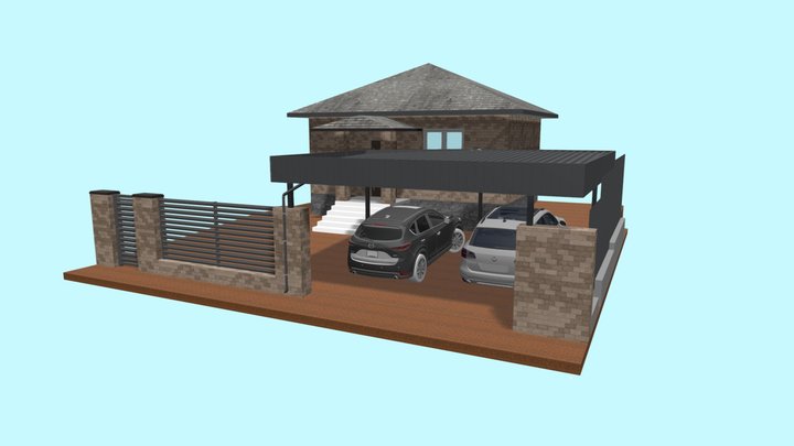 Навес КУБ №1 Экопарк Дело в Рыбе 3D Model