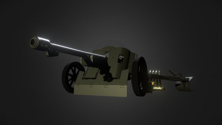 Pak-38 WWII Anti-tank gun 3D Model