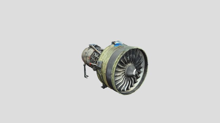 GE90-115B Engine 3D Model