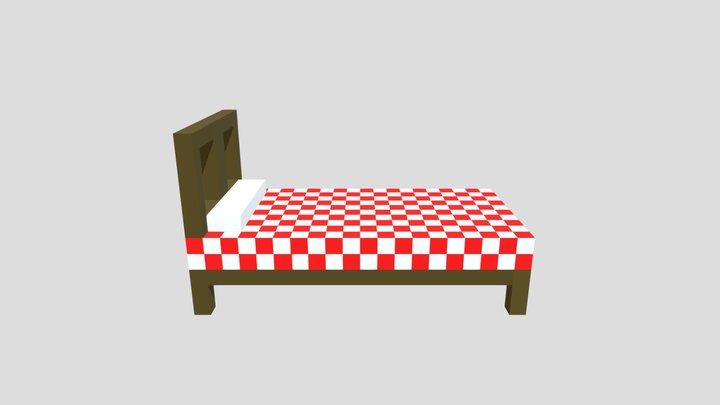 Red box bed 3D Model