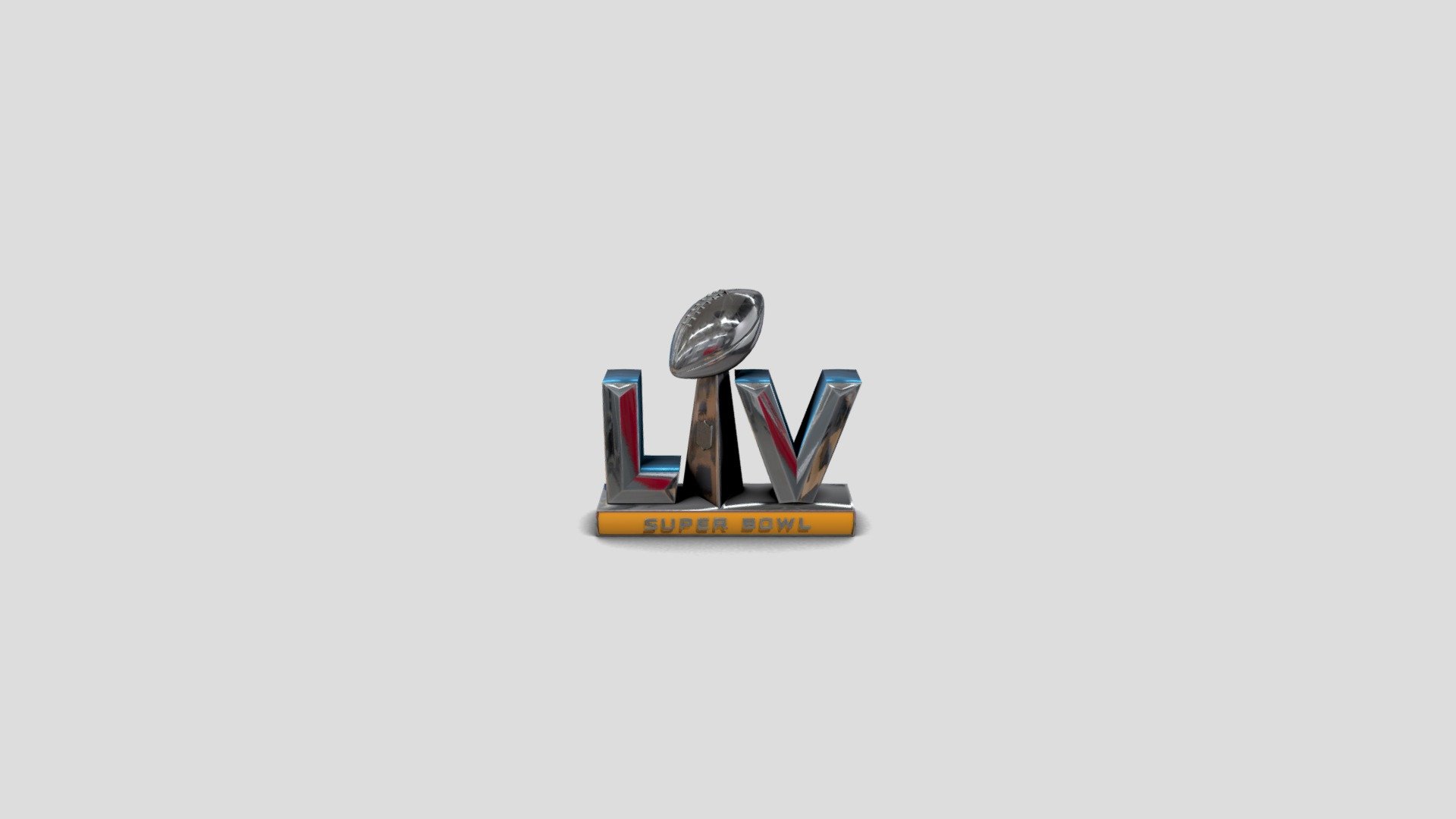 3D Printable Super Bowl 55 (LV) - Trophy Logo Stand by Wes