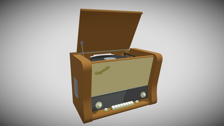 radiola "Drujba" Homework 3D Model