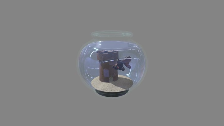 Black Moor Goldfish 3D Model