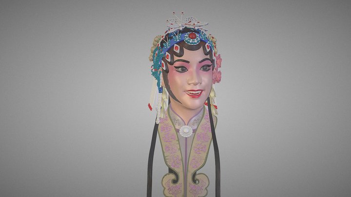 京剧花旦雕塑 3D Model