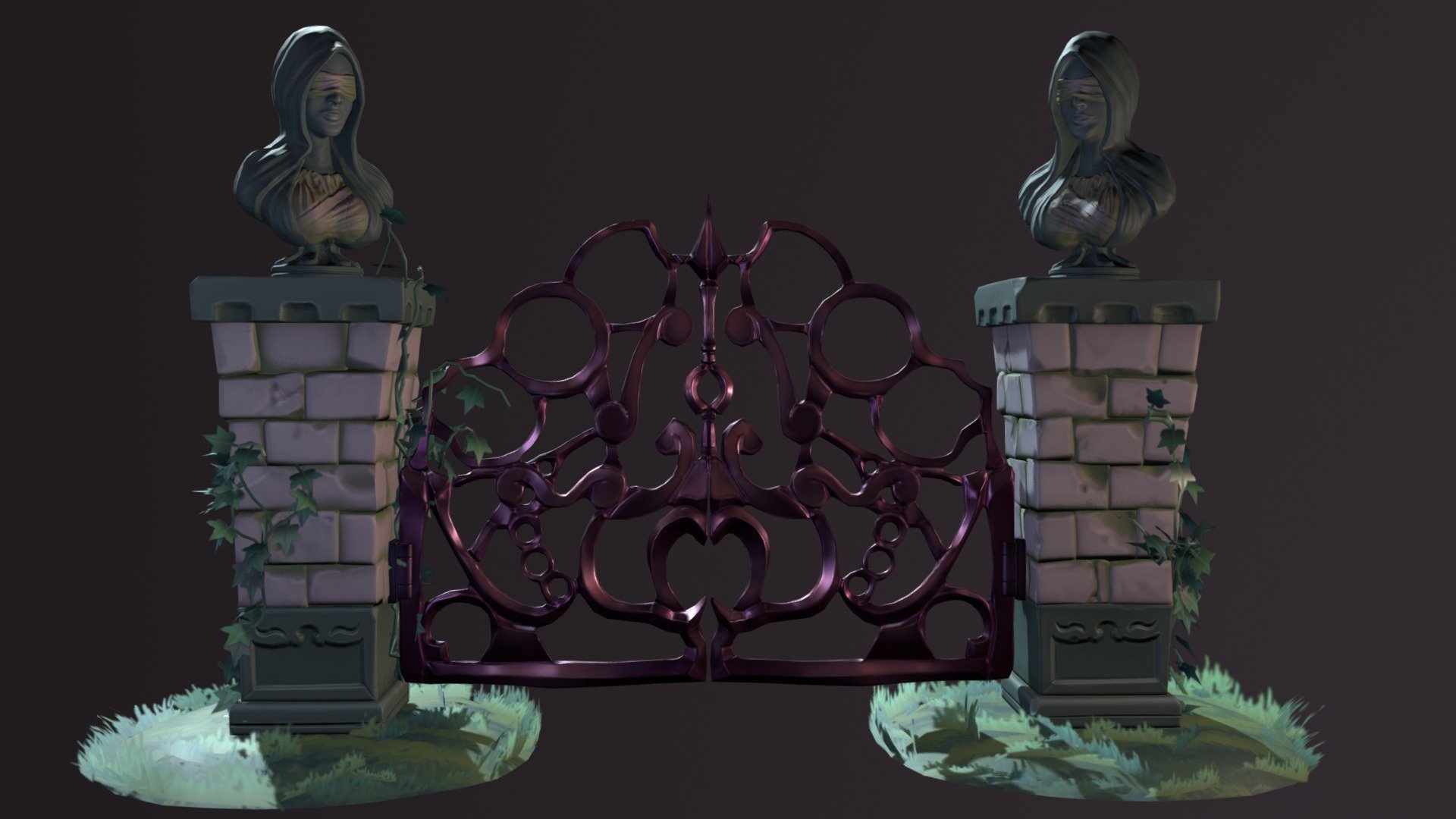 Stylized Gothic Gate Model
