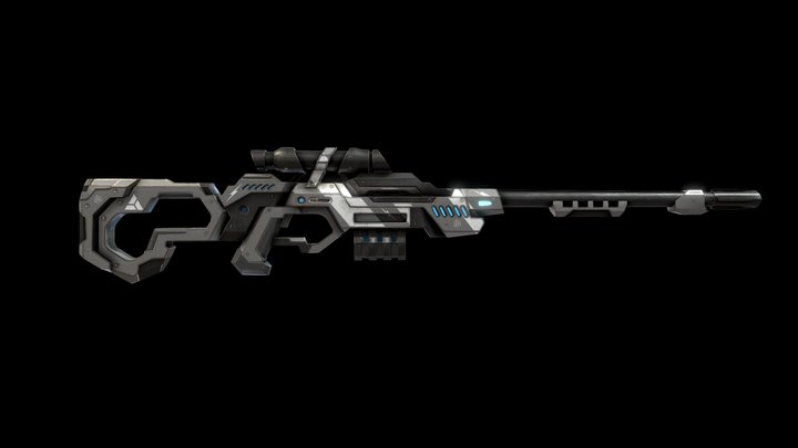 Sci-Fi Sniper Rifle 3D Model