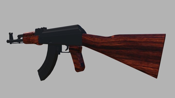 Ak-47 gun 3D Model