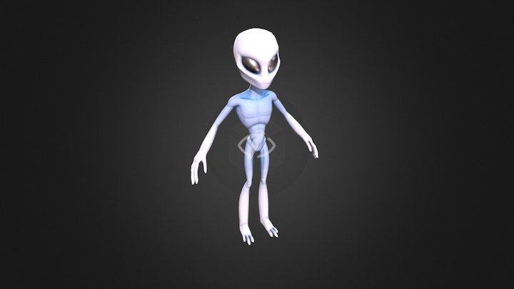 Grey Alien (Rigged) 3D Model