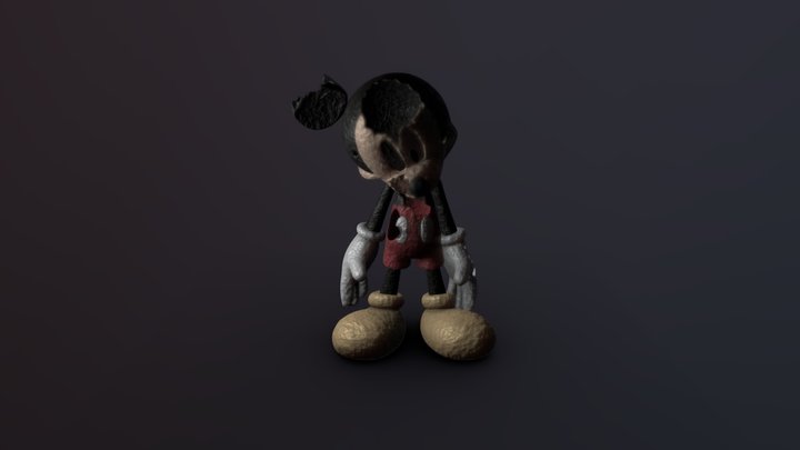 Destroyed Normal Mickey 3D Model
