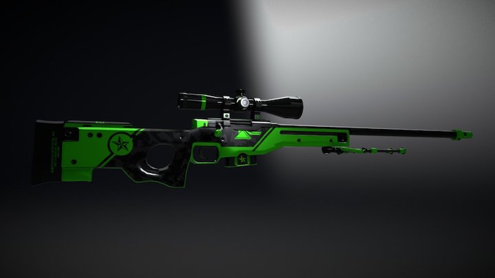 AWP - Green Strike by arctic 3D Model