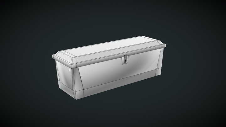 Dock Box for Marina / Pier. Fiberglass + Hasp. 3D Model