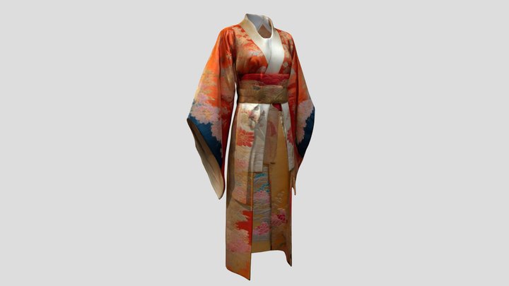Japanese Wedding Kimono – Modello 3D gratuito STL