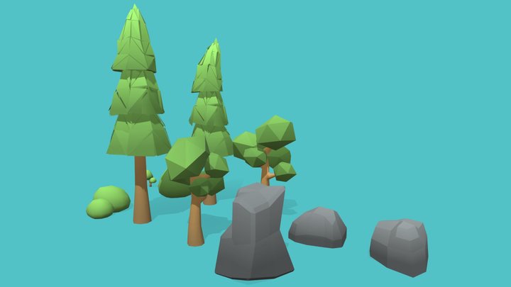 Low Poly (Game Ready) Nature Pack 3D Model