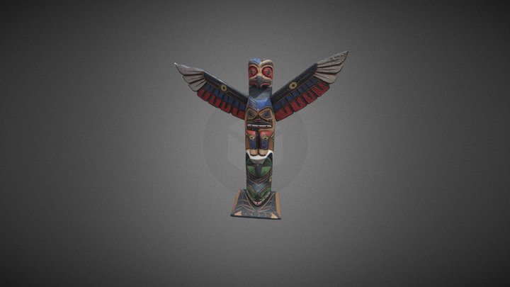 Small Wood Totem 3D Model