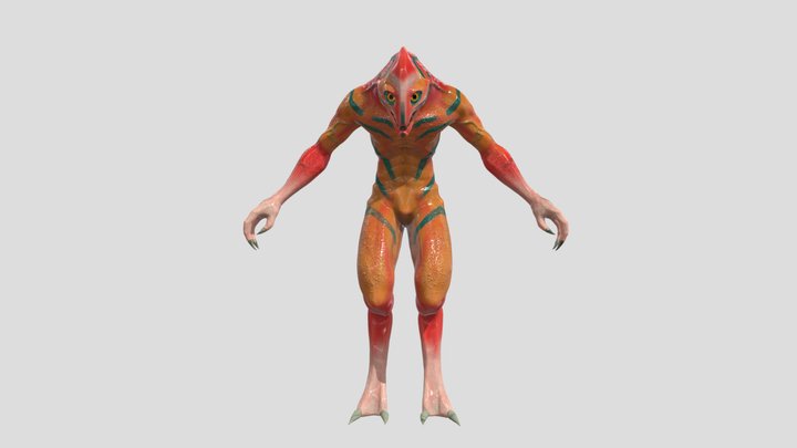 Creature A pose 3D Model
